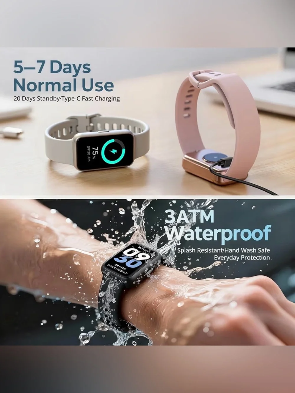 Fitness Tracker, 1.47” HD Smart Band, 24/7 Heart Rate & SpO2 Tracking